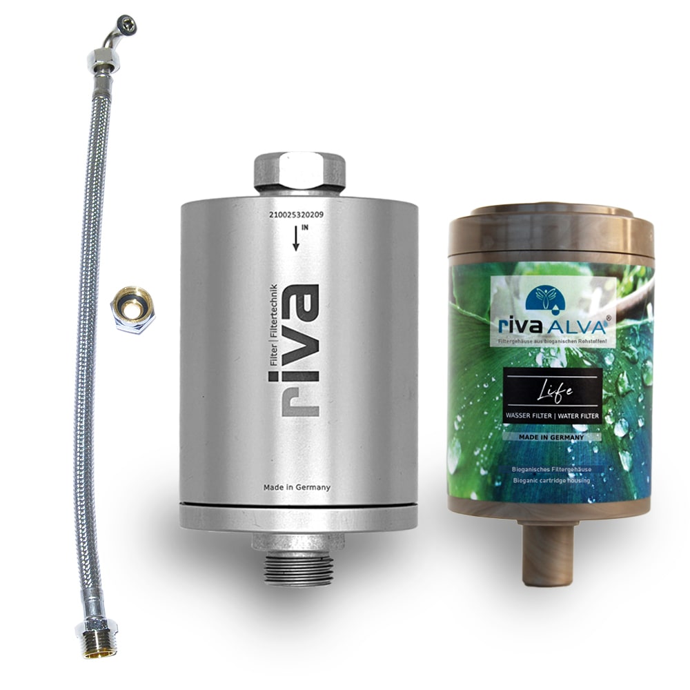 rivaALVA Life Wasserfilter mit Blockaktivkohle und Anschlussset