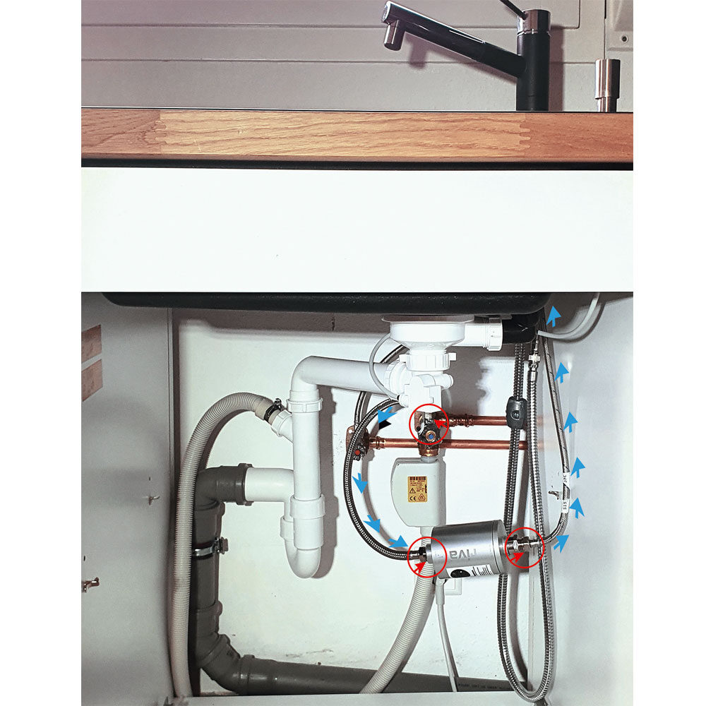 riva-Trinkwasserfilter-Untertisch-installation Einbau