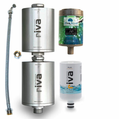 Der rivaALVA Life SafePro: Eine Kombi aus Blockaktivkohle und einem Bakterien-/ Legionellenfilter mit Anschlussset