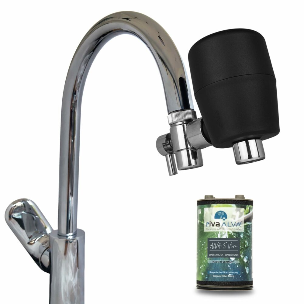 Wasserfilter für den Wasserhahn rivaALVA-S Viva mit Blockaktivkohle