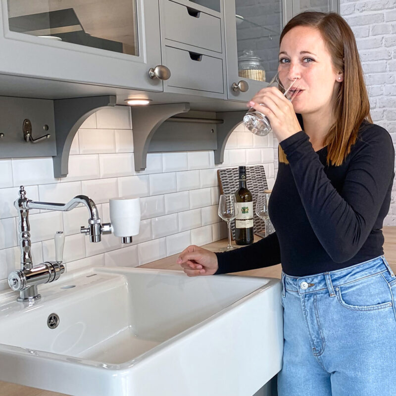 Wasserfilter am Wasserhahn