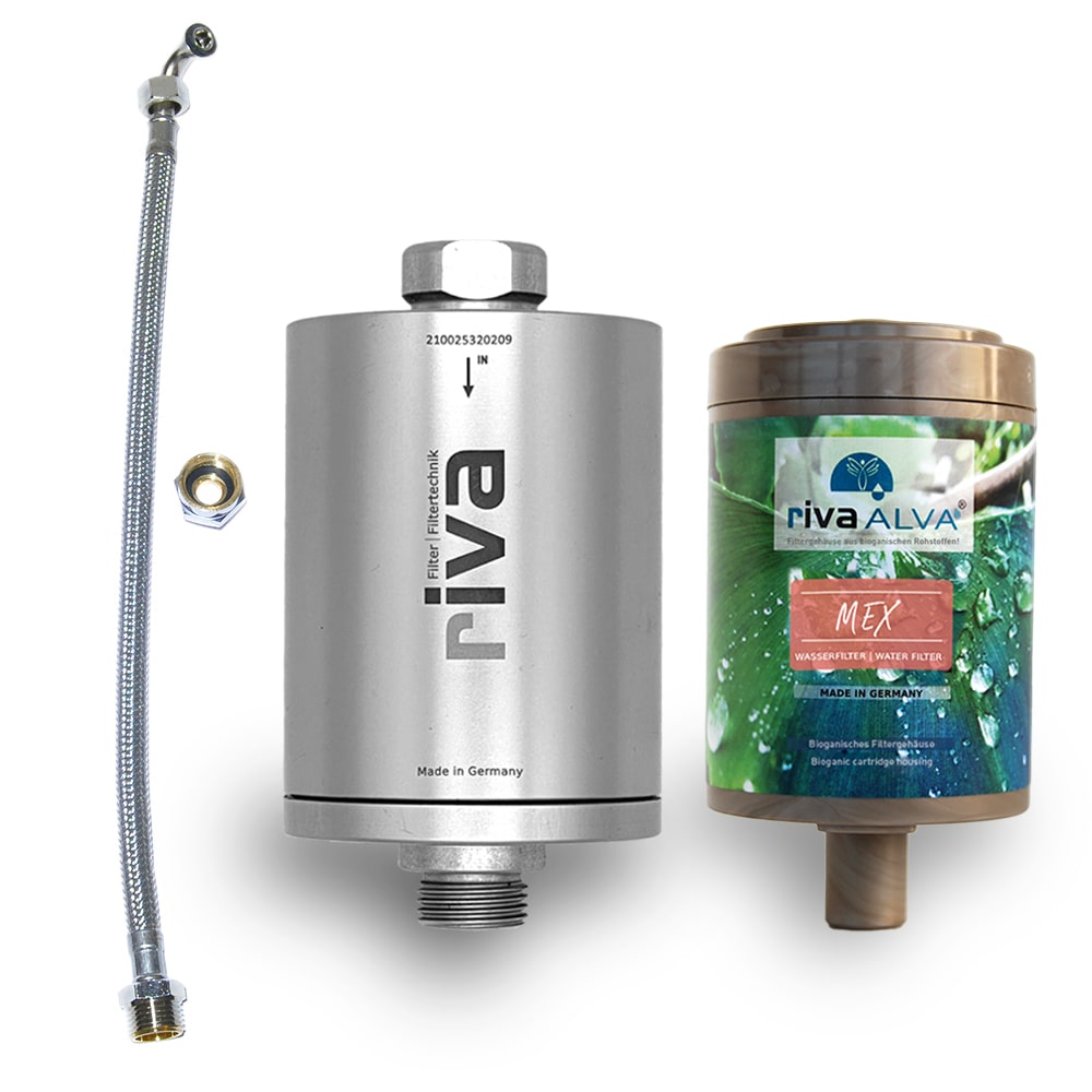rivaALVA MEX Nanoplastik und PFAS Trinkwasserfilter mit Anschlussset